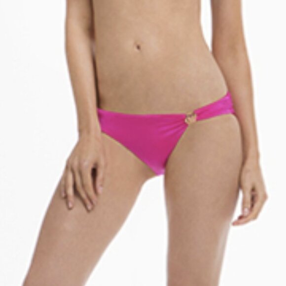 NWT A.Che Winslet Hipster Embellished Bikini Bottoms in Pomegranate - Picture 2 of 6
